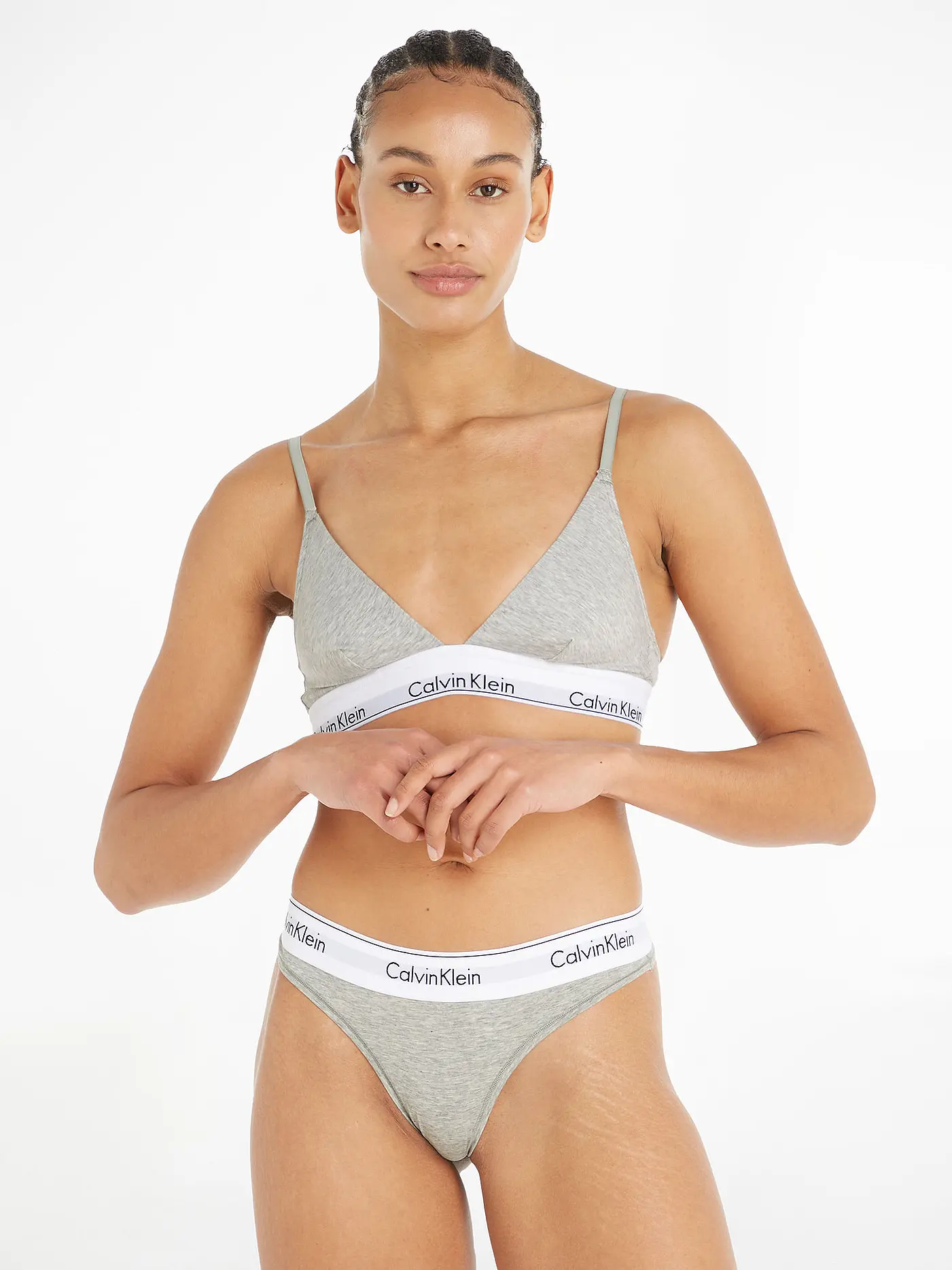 CALVIN KLEIN | String MODERN COTTON black | grau